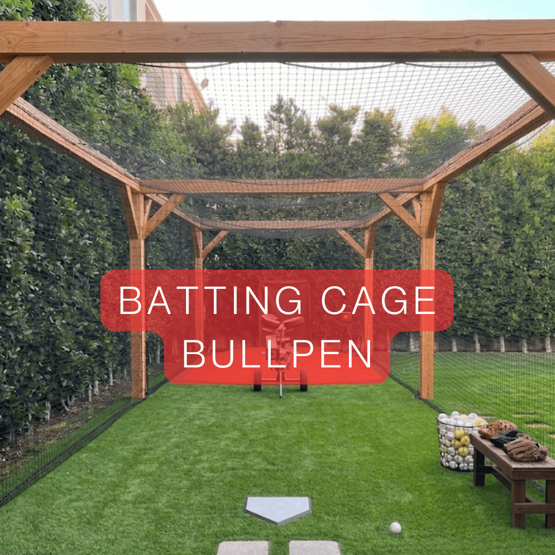 backyard batting cage  with bullpen