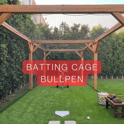 backyard batting cage  with bullpen