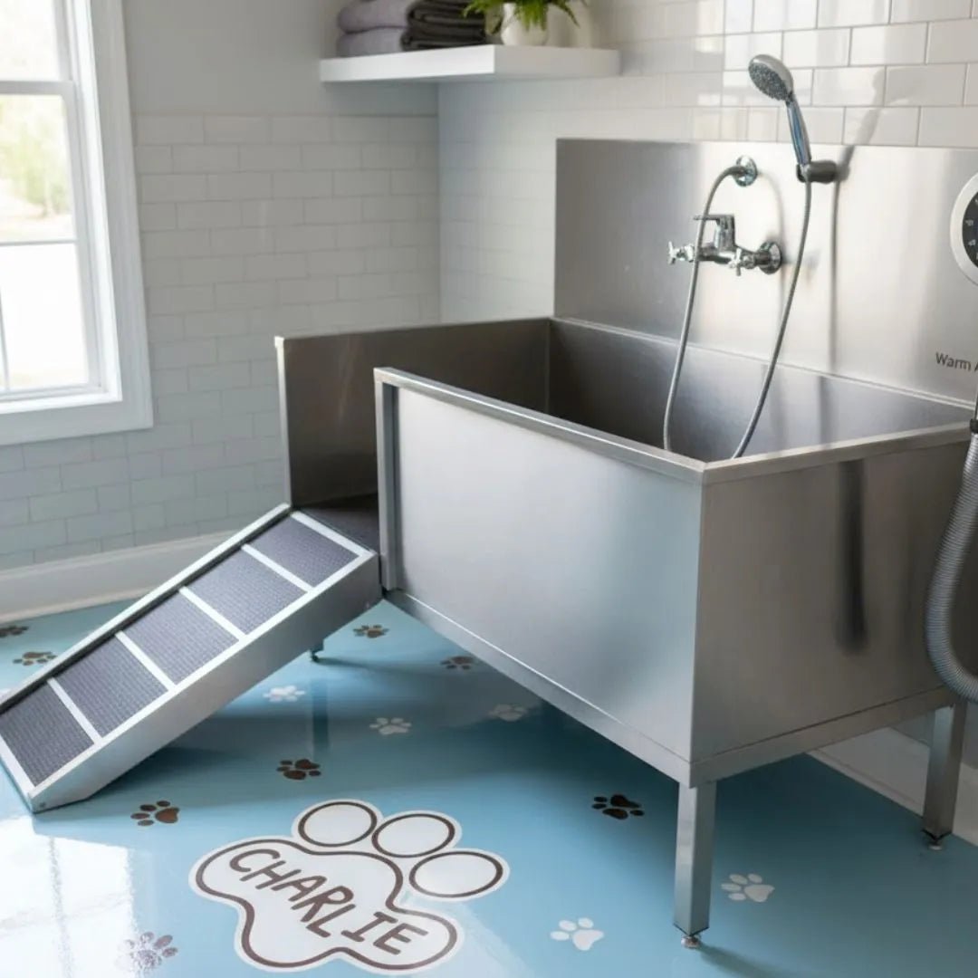 Dog Wash Station - Healthy Homes Atlanta  In Door With Custom Floor named Charlie