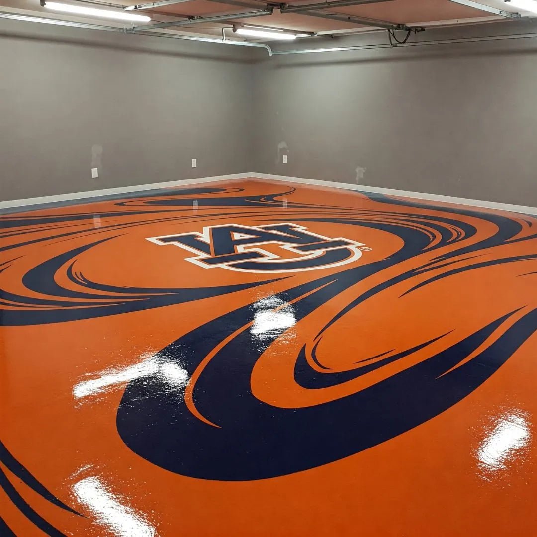 custom floors - auburn tiger garage